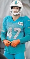  ?? TAIMY ALVAREZ/SUN SENTINEL ?? Miami linebacker Kiko Alonso, a favorite among Dolphins fans, has reportedly requested a trade from the team.