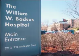  ?? FILE PHOTO
COURANT ?? Unionized nurses are preparing for a two-day strike at Backus Hospital in Norwich.