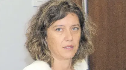  ?? ?? Suspendida. La fiscal anticorrup­ción de Entre Ríos Cecilia Goyeneche que investigó a un ex gobernador.