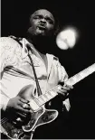  ?? Michael Putland/getty Images ?? Blues guitarist and singer Freddie King, shown in 1975, was No. 19 on the list, making him the top Texan.