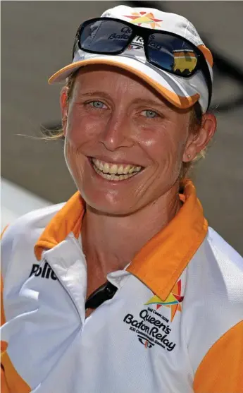  ?? Photo: Kevin Farmer ?? FIRST LINE OF DEFENCE: Senior Constable Louise Macdonald is part of the police contingent on the Queens Baton Relay.