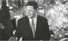  ?? ROSS D. FRANKLIN/ AP ?? ARIZONA REPUBLICAN GOV. DOUG DUCEY speaks as he hosts the annual Arizona State Capitol Christmas tree lighting ceremony Wednesday in Phoenix.