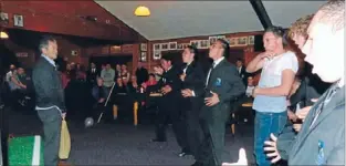  ??  ?? WELCOME HOME: Putaruru College rugby players put on a fierce haka for their own hometown hero, Chiefs assistant coach Wayne Smith.