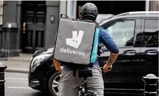  ?? Picture: GETTY ?? ROCKY ROAD: Deliveroo has been hit by concerns over rights for their workers