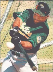  ?? STAFF FILE PHOTO ?? Tim Raines, part of this year’s Hall of Fame class, spent a season with the Oakland A’s in 1999 as his career was winding down.