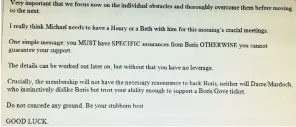  ??  ?? Former best friends: Sarah Vine with Samantha Cameron at the State Opening of Parliament in 2010. Left, Ms Vine’s email to Mr Gove and his staff