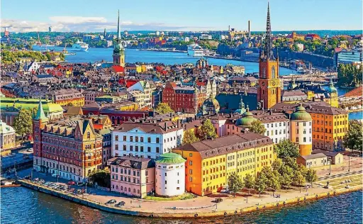  ?? ISTOCK ?? Trafalgar’s Capitals of the North holiday includes time to soak up the sights in Stockholm, Sweden.