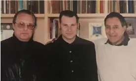  ?? Photograph: Courtesy Mark Kermode ?? From left, director William Friedkin, Mark Kermode and Exorcist writer William Peter Blatty in 1998.