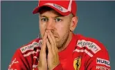  ??  ?? Deluso Sebastian Vettel, 31 anni, è dietro anche a Verstappen