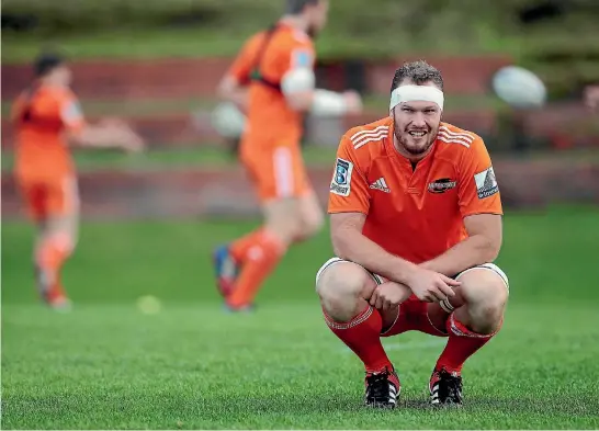  ?? PHOTO: CAMERON BURNELL/FAIRFAX NZ ?? The retirement of James Broadhurst, pictured, has hit the Hurricanes hard. ‘‘It’s just bloody sad,’’ said prop Ben May.