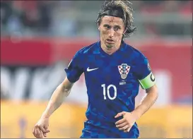  ?? FOTO: GETTY ?? Modric realizó un gran esfuerzo físico para meter a Croacia en el Mundial de Rusia