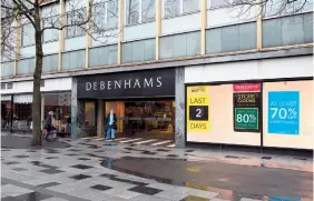  ??  ?? Debenhams in Slough High Street. Ref:132363-5