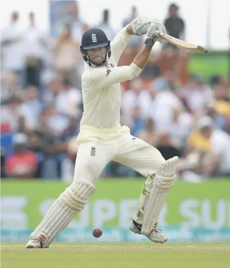  ?? Getty ?? England batsman Ben Foakes drives to the boundary on his way to an unbeaten 87 against Sri Lanka yesterday