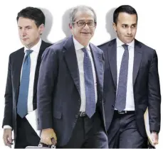  ?? Ansa ?? In manovra Giuseppe Conte, Giovanni Tria e Luigi Di Maio