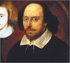  ??  ?? Double exposure: collaborat­ors Christophe­r Marlowe and William Shakespear­e