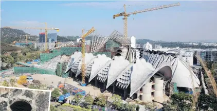  ?? PHOTOS: SUPPLIED ?? The Van Brandenbur­gdesigned building under constructi­on in Shenzhen.