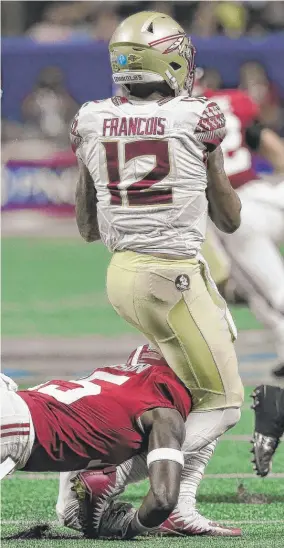  ?? | AP ?? Florida State quarterbac­k Deondre Francois is out for the year with a knee injury.