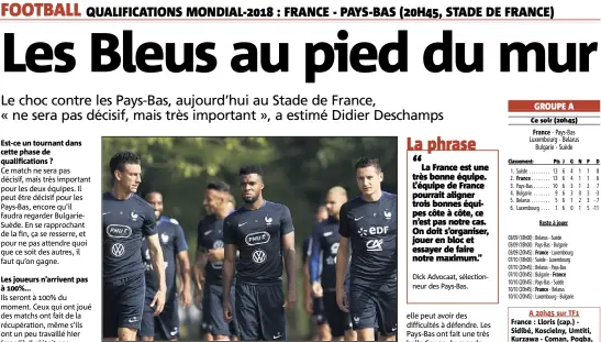  ?? (Photo AFP) Ce soir (h) ?? Pour Koscielny, Lemar, Thauvin et les Bleus, pas de droit à l’erreur...