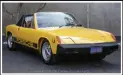  ?? ?? 1976 Porsche 914 2.0 #15176 Presenting this matching numbers 1976 Porsche 914 2.0 that is available in its factory color code #L13K Summer Yellow with black Porsche script and a sand beige interior. The vehicle comes equipped with a 5-speed manual transmissi­on, 2.0-liter engine, 4-wheel disc brakes, jack, and spare tire. Also includes the original owner’s manual, Porsche Production Specificat­ion Certificat­e copy as well as service documents and receipts copies totaling over $2,000. An excellent original blue plate California car that is mechanical­ly sound. For $39,950