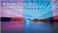  ??  ?? ● How the new light show at Southport’s Marine Lake could look