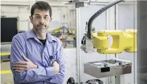  ?? DARIO AYALA ?? Eric Bouchard, GE Aviation senior operations manager in Bromont, Que., says a machine is reopening jobs rather than replacing them. The number of staff rose to more than 900 from 600 due to automation.