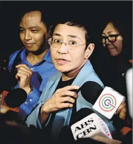  ?? Alecs Ongcal EPA/Shuttersto­ck ?? VETERAN JOURNALIST Maria Ressa is accused of cyber libel for a story published in May 2012, more than four months before the cyber libel law was enacted.