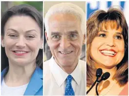  ?? ?? Democratic candidates for Governor of Florida: Nikki Fried, Charlie Crist and Annette Taddeo.