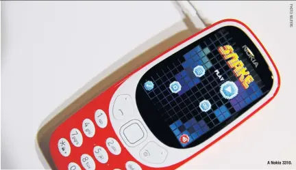 ??  ?? A Nokia 3310.