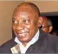  ??  ?? Adjunkpres­ident Cyril Ramaphosa daag op by die PALS-ledevergad­ering naby Ceres.