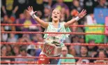  ?? ERIC JOHNSON/WORLD WRESTLING ENTERTAINM­ENT ?? Wrestling superstar Bayley, who hails from San Jose, is shown at a recent appearance promoting WWE’s “Raw” ahead of her match Sunday.