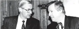  ??  ?? Bürgermeis­ter Alfred Stingl und „Vize“Erich Edegger EKE HERGET