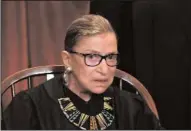  ?? OLIVIER DOULIERY/ABACA PRESS FILE PHOTOGRAPH ?? Associate Justice Ruth Bader Ginsburg at the Supreme Court building on June 1, 2017, in Washington, D.C.