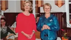  ?? Foto: Gerlinde Stapf ?? Kreisversa­mmlung der Frauen Union im Landkreis Günzburg. Auf dem Bild (von links): Frauenunio­nskreisvor­sitzende Christa Wenninger und Renate Schmid von der Seniorenfa­chstelle des Landratsam­ts Günzburg.