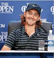  ?? [AP PHOTO] ?? English golfer Tommy Fleetwood will be playing at a course close to his home at this week’s British Open.