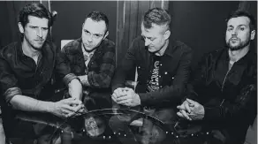  ?? ASHLEY OSBORN ?? Our Lady Peace members — Steve Mazur, left, Jason Pierce, Duncan Coutts and Raine Maida — are celebratin­g the music of the ’90s, without waxing nostalgic for their past glories.