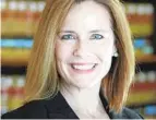  ?? UNIVERSITY OF NOTRE DAME LAW SCHOOL VIA AP ?? Judge Amy Coney Barrett is said to be among the top contenders.