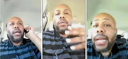  ?? PHOTO: REUTERS ?? A man who identified himself as Stevie Steve is seen in a combinatio­n of stills from a video he broadcast of himself on Facebook in Cleveland, Ohio.