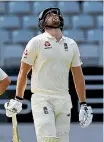 ??  ?? England batsman Dawid Malan is livid at himself after Tim Southee removed him in the second innings of the first test for 23 at Eden Park.