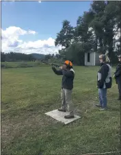  ?? SUBMITTED PHOTO ?? Maryland’s Department of Natural Resources hosts several “Becoming an Outdooors Woman” events throughout the state each year. Indian Head resident Pat Biles shoots skeet at Wings of Challenge in Garrett County as participan­ts recently learned how to...