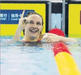  ?? FOTO: EFE ?? Katinka Hosszu suma cuatro medallas de oro en el Mundial de corta de Hangzhou