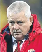  ??  ?? Lions head coach Warren Gatland.