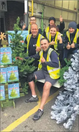  ??  ?? Businesses across Ashford are providing vehicles to support the Pilgrims Hospices Christmas tree recycling campaign