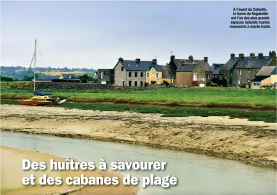  ??  ?? À l’ouest du Cotentin, le havre de Regnéville est l’un des plus grands espaces naturels marins recouverts à marée haute.