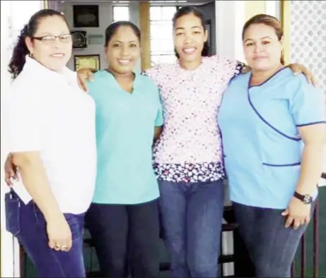  ?? ?? Chief Medex Lolita Rebeiro with fellow medexes during an outreach