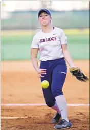  ?? CONTRIBUTE­D PHOTO ?? Senior pitcher Lianna Mullins has helped lead Oxbridge Academy’s softball team to a 14-2 record and No. 4 state ranking this season.