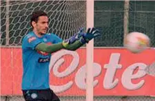  ?? SSCNAPOLI ?? La ripresa Alex Meret, 23 anni, in azione ieri a Castel Volturno