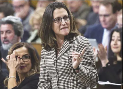  ?? Cp photo ?? A spokesman for Foreign Affairs Minister Chrystia Freeland indicated that Canada is not contemplat­ing ending talks with Iran, despite being “deeply troubled” by the deaths of at least 21 protesters and the arrests of hundreds more.