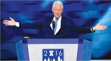  ?? Photo: AFP ?? Former US President Bill Clinton addresses the Democratic National Convention