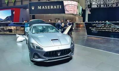  ??  ?? Auto Un’anteprima dello stand Maserati al Salone dell’auto di Ginevra. La manifestaz­ione si terrà dal 7 al 17 di marzo. Presenti anche Fiat eAlfa Romeo