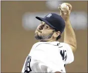  ?? GETTY IMAGES ?? Detroit’s Michael Fulmer threw 59 pitches in Friday’s spring-training game against the Yankees. He gave up three runs and four hits in 3⅓ innings.